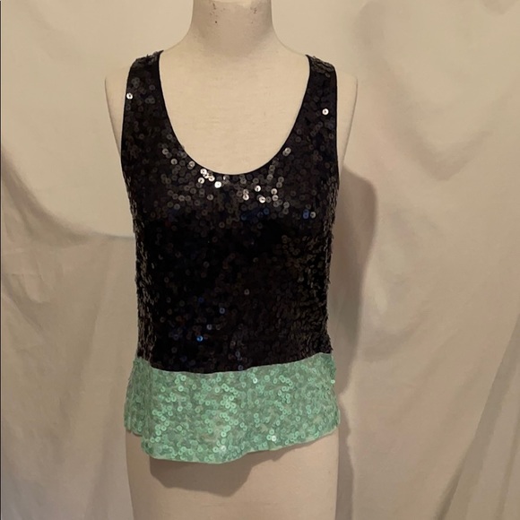 J crew blue navy color block sequence tank top size small - Picture 1 of 4